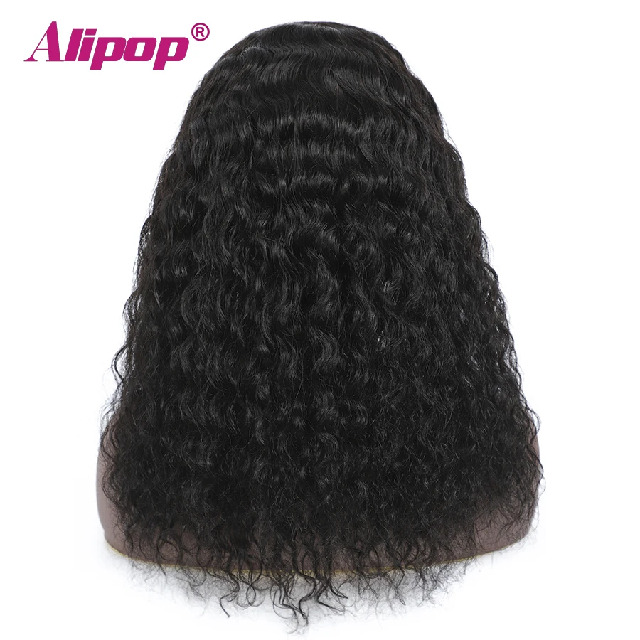 Cabelo humano brasileiro fechamento frontal, ondulado 13x4 de renda frontal cabelo humano fechamento frontal remy natural preto alipop,