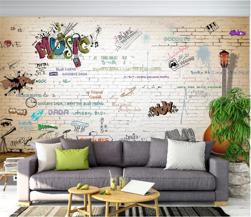 Bacal custom 3D wallpaper mural wall covering modern street art graffiti for kids room background wall paper decorative painting