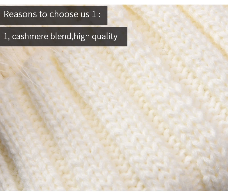 JX Watcher Winter Doppel Echtpelz Pom Pom Hut für Kinder Baby Strick mützen mit zwei Pelz Pompons Jungen Mädchen hochwertige Mütze Mütze – Detail 11