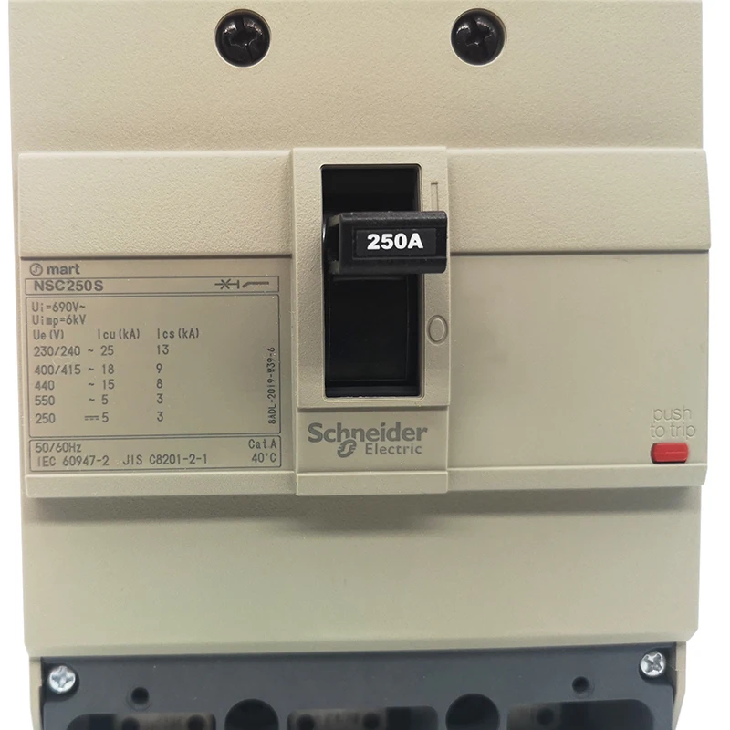 Imagem -05 - Interruptor Mccb Nsc250s 3p 4p 200a 225a 250a Nsc250s4200n Nsc250s3225n Schneider Electric Moldado-case Disjuntores