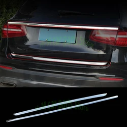Upper Rear Tailgate Trunk Tail Door Overlay Strip Cover Trim Fit For Mercedes Benz GLC X253 2016 - 2019 Auto Accessories
