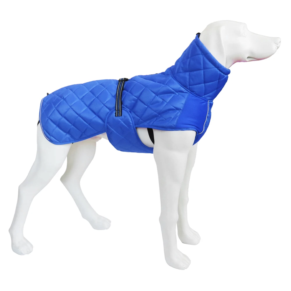 Imagem -03 - Roupas Tecidas para Cães Inverno Pet Jacket Cão Cabolsa Reflexivo Algodão Quente Velo à Prova Dfleece Água com Chicote de Fios Médio Grande Cães Azul