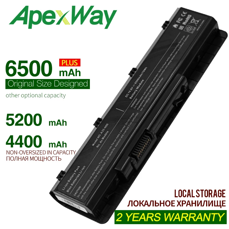 4400MAH Black Laptop Battery for Asus A32-N55 N45 N45SF N45E N55S N45SJ N75SF N45F N45SL N55SF N75SJ N45J N45SN N55SL N75SL N55