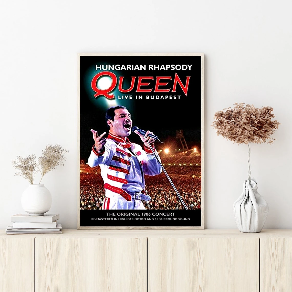 Queen Band Music Poster Wall Art Canvas Painting Bedroom Living Room Home Decoration (No Frame)