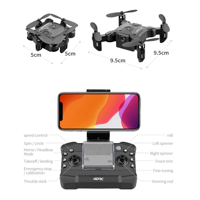 V2 Mini RC Drone With Camera HD Wifi Fpv Photography Professional Quadrocopter Hight Hold Pocket Portable Dron Toys for children