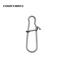 Countbass 50pcs High Quality Stainless Steel Fast-Lock Bass Snap for Fishing Lure Accessories Swivels Snap