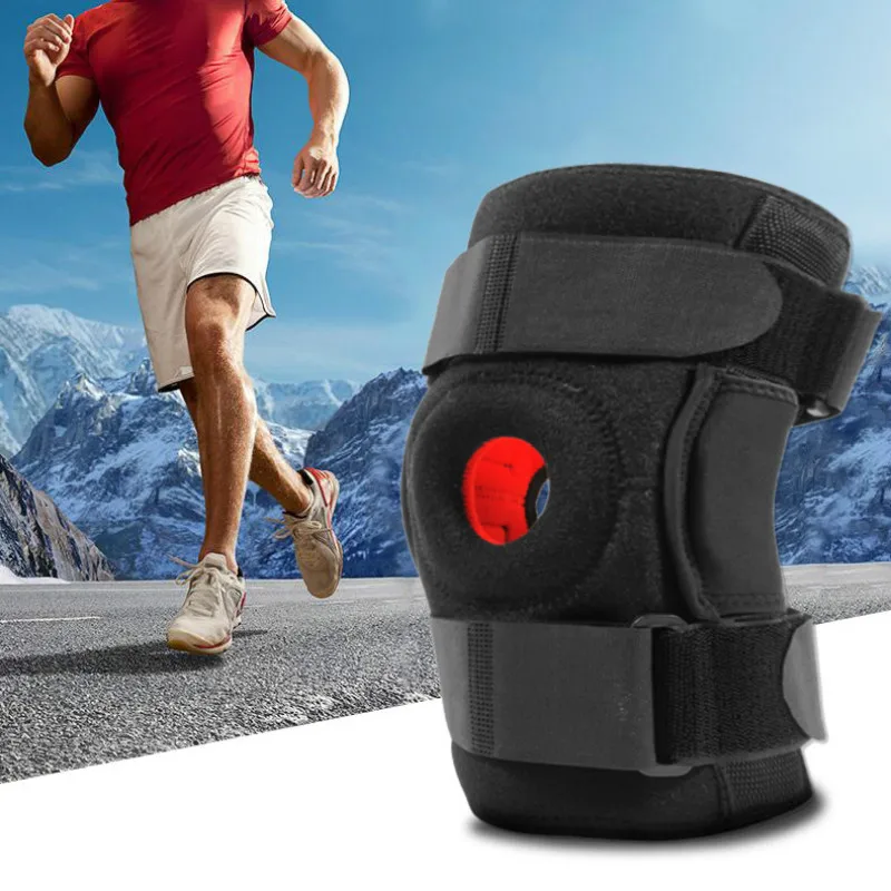 1pcs Hinged Knee Brace Knee Pad Gel Patella Support with Removable Dual Side Stabilizers for Meniscus Tear ACL Arthritis Pain