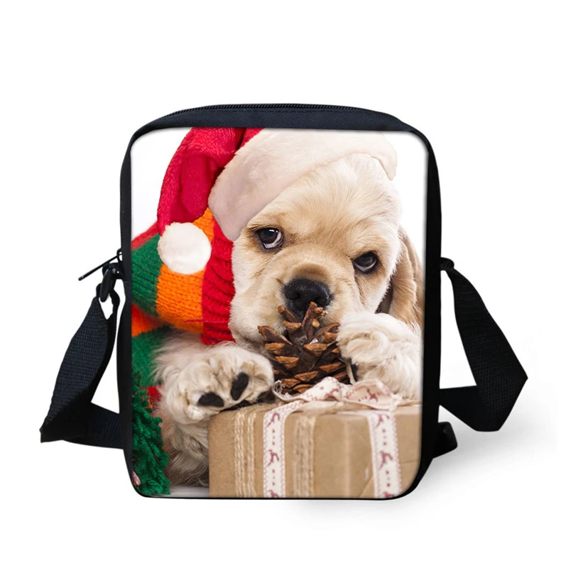 Cute French Pug Dog Print borsa a tracolla da donna Casual Mini borse a tracolla per Lady Merry Christmas Festival Handbags