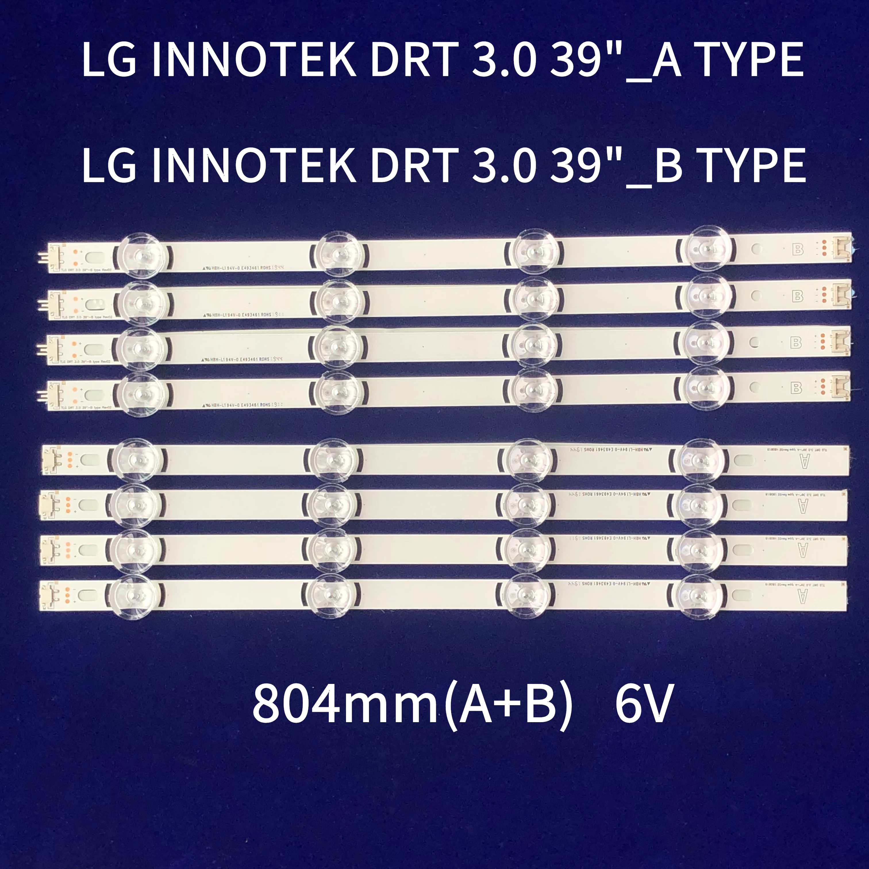 LEDストリップ39lb5500、39lb5610、39lb5700、39lb5800、39lf5610、39lf5800、39ly320c、39ly345c、39ly540h、39ly541h、39ly560h、Drt、3.0 "、39" 用