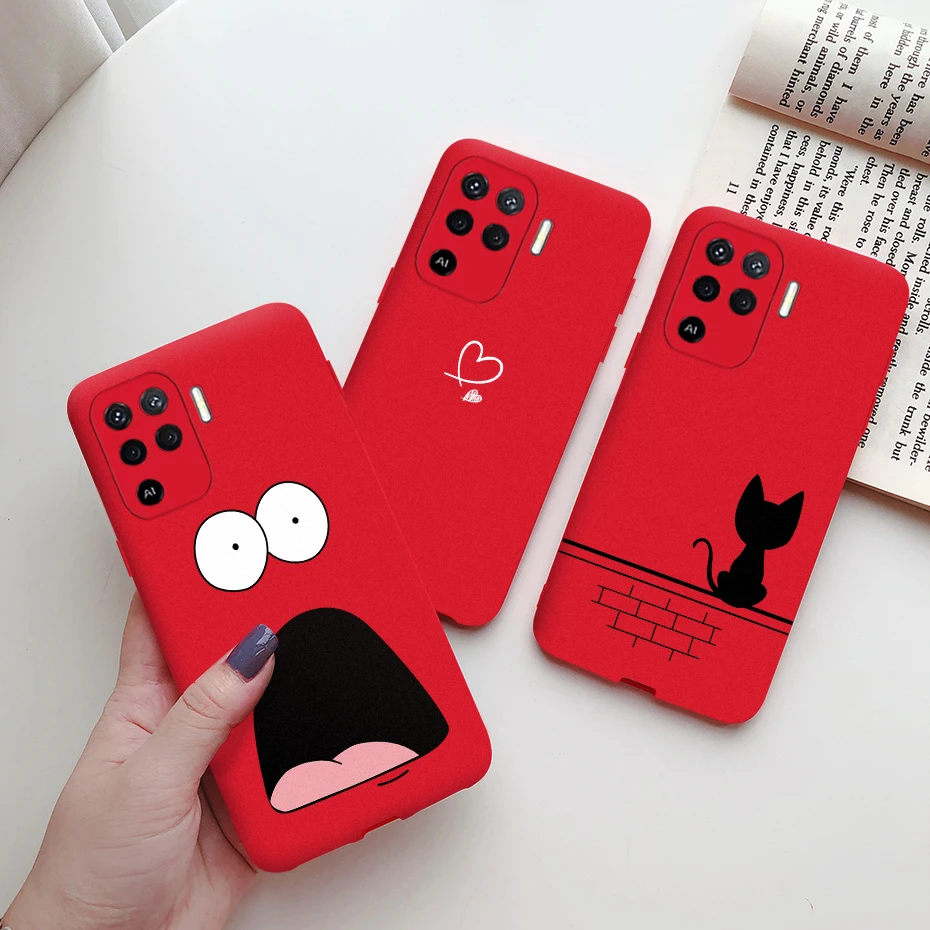 Cute Painted Case For Oppo Reno 5 Lite Case 2021 Soft Silicone Back Cover For Oppo Reno5 Z Reno 5 F Z Lite 5F 5Z Phone Bag Cases