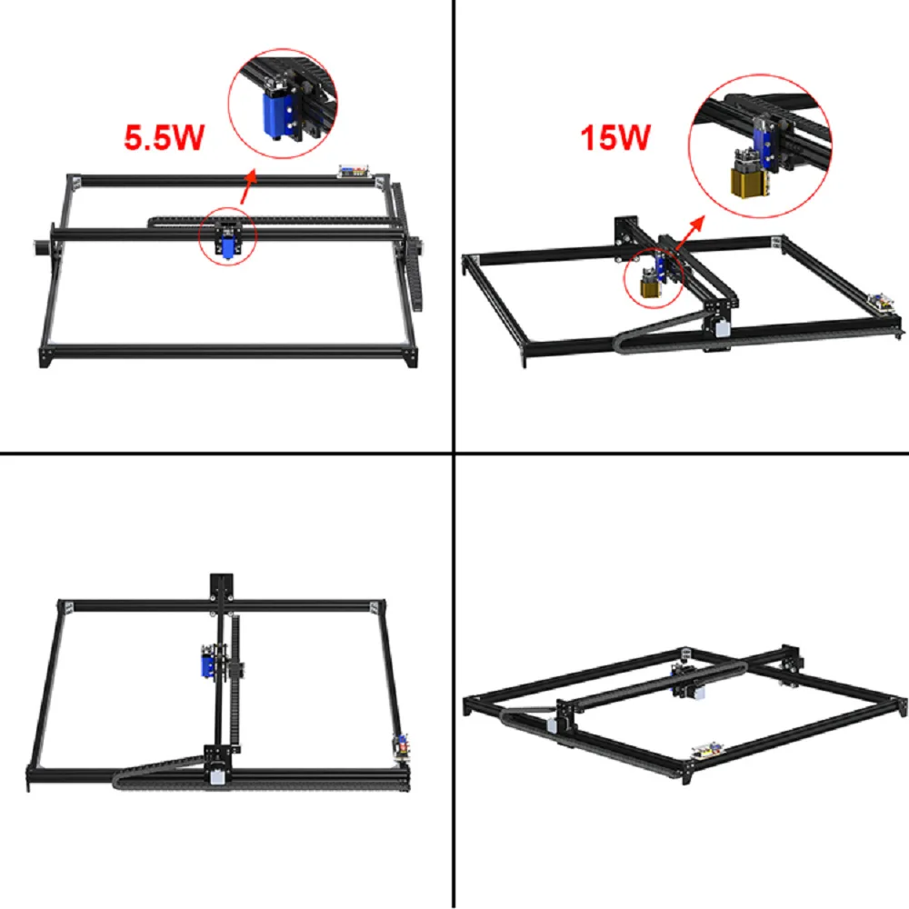 DIY 100*100cm Engraving Machine 1M*1M 2.5W 5.5W 15W 30W 40W CNC GRBL Laser Engraver Machine TTL /PWM Control  Desktop CNC Router