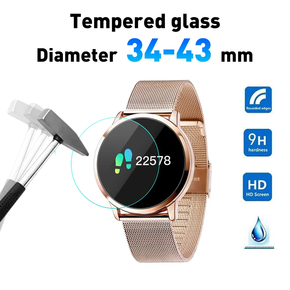 Tempered Glass Diameter 34 35 36 37 38 39 41 43 mm Dial Watch Screen Protective Film For Smart Watch