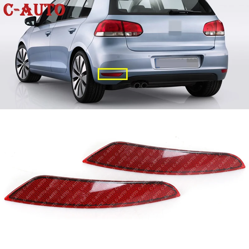 Car Rear Tail Bumper Reflector Lamps For Volkswagen Golf 6 2009 2010 2011 2012 2013 Car-Styling Rear Light NO Bulbs