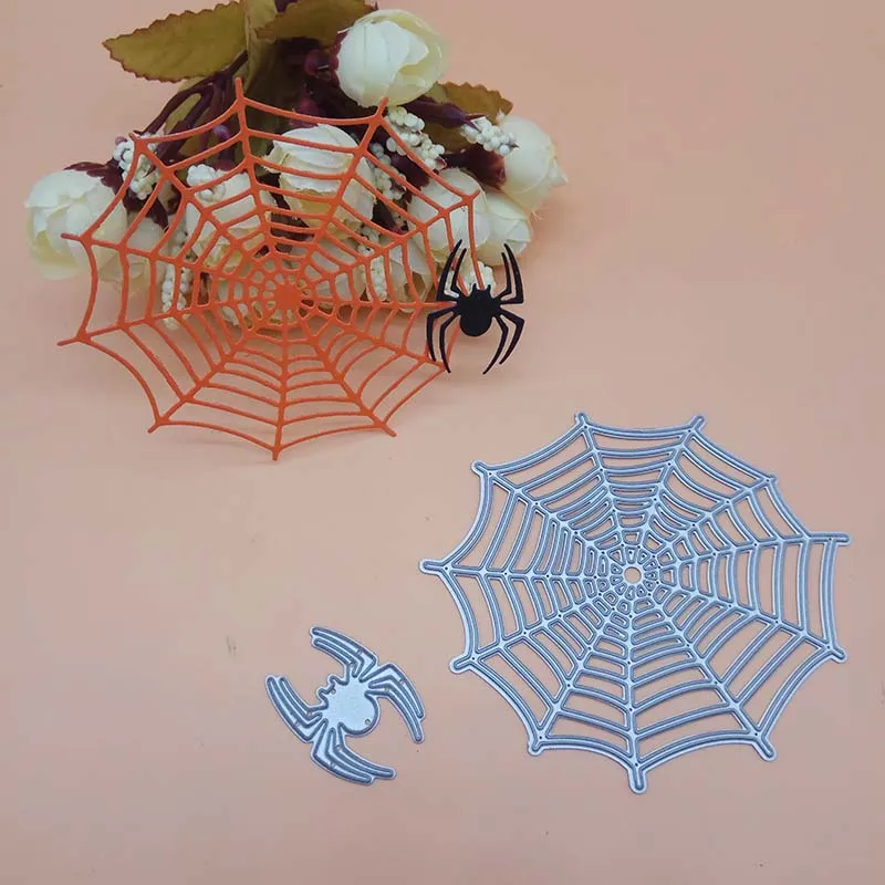 Halloween Spider Cobweb Funny Decor Card Metal Cutting Dies cutter Knife Stencil DIY Scrapbook Paper Photo Craft Template Dies