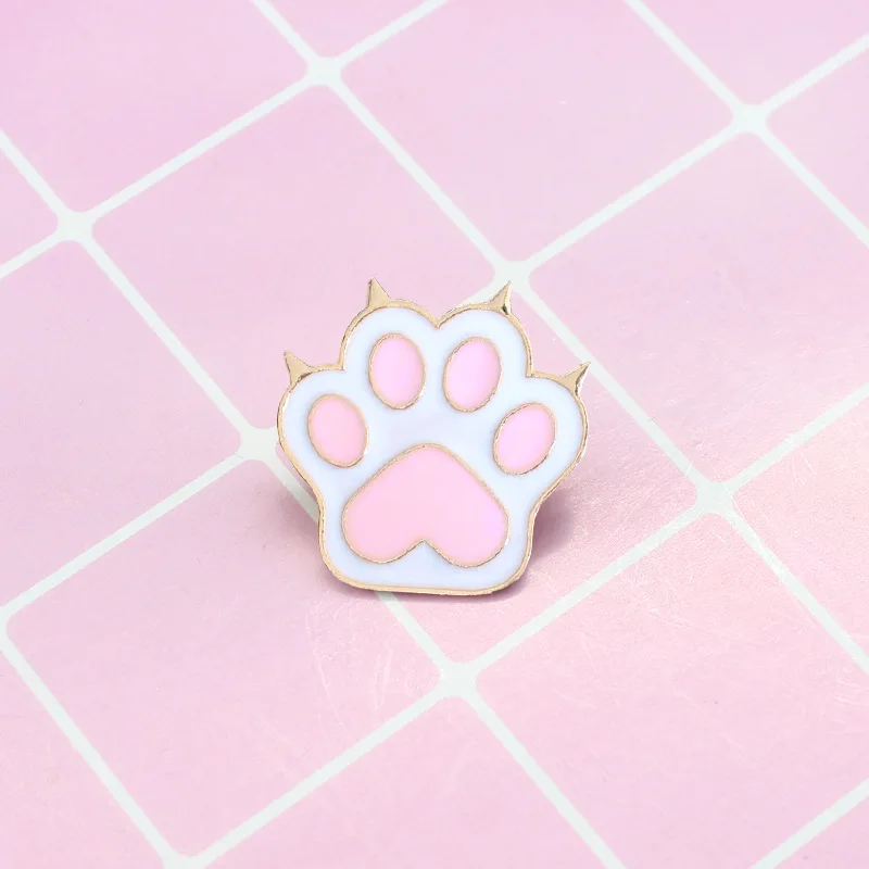 Cute Cat Paw Enamel…