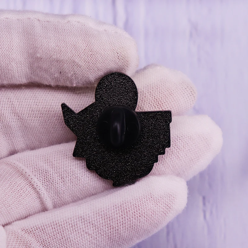 Cartoon Novel Alien read newspaper sitting on Toilet Enamel Brooch Badge fashion Jewellery
