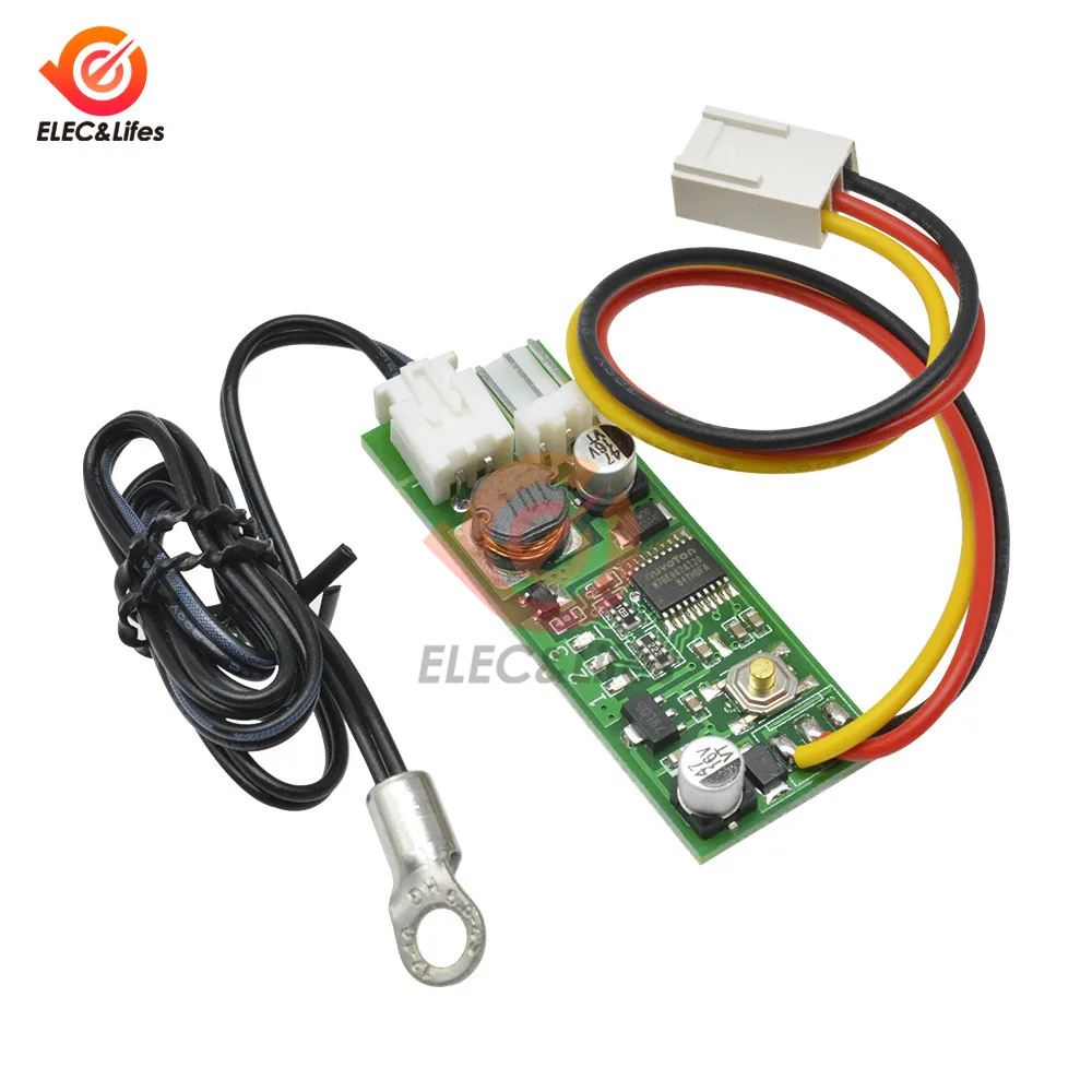 DC 12V 2-3 Wire controllo della temperatura regolatore di velocitร denoizzato regolatore del regolatore con sonda ON/OFF per Computer PC Fan/alarm