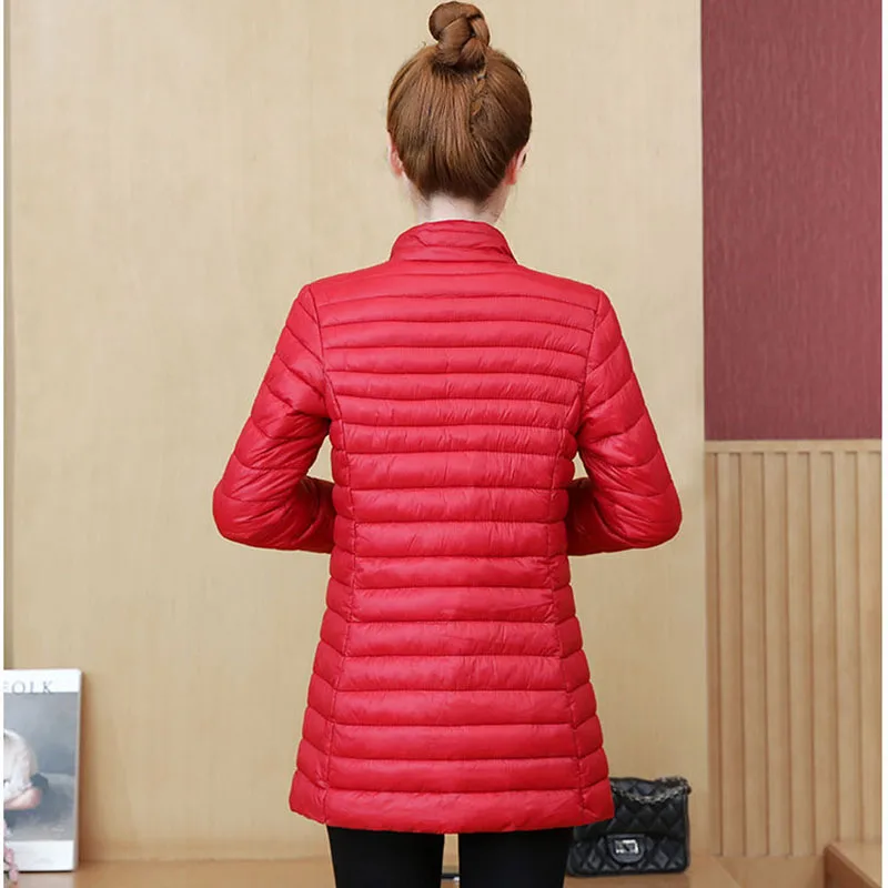 2023 New Cotton-Padded Jacket Women Mid-Length Thin Slim Slimming Winter Down Padded  Tcoats Korean Fashion Outcoat Padded Coat