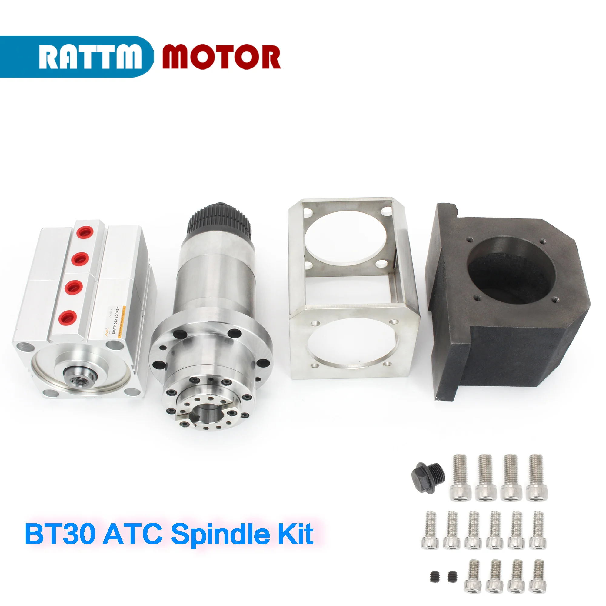 Large torqueTable BT30 CNC Lathe ATC Spindle Kit no power automatic tool change five 5 bearing 6000rpm