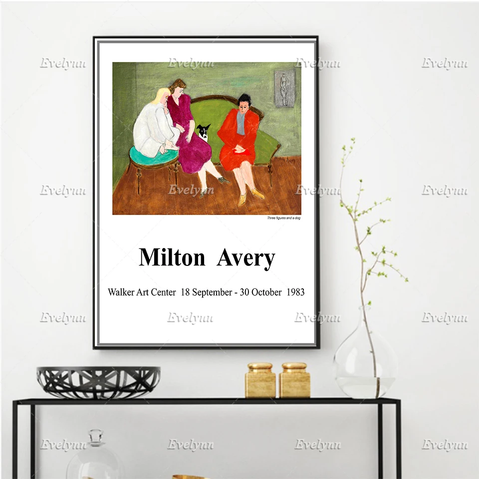 1983 Vintage Exhibition Poster For Works By Milton Avery Home Decor Prints Wall Art Canvas Living Room Decoration Unique Gift