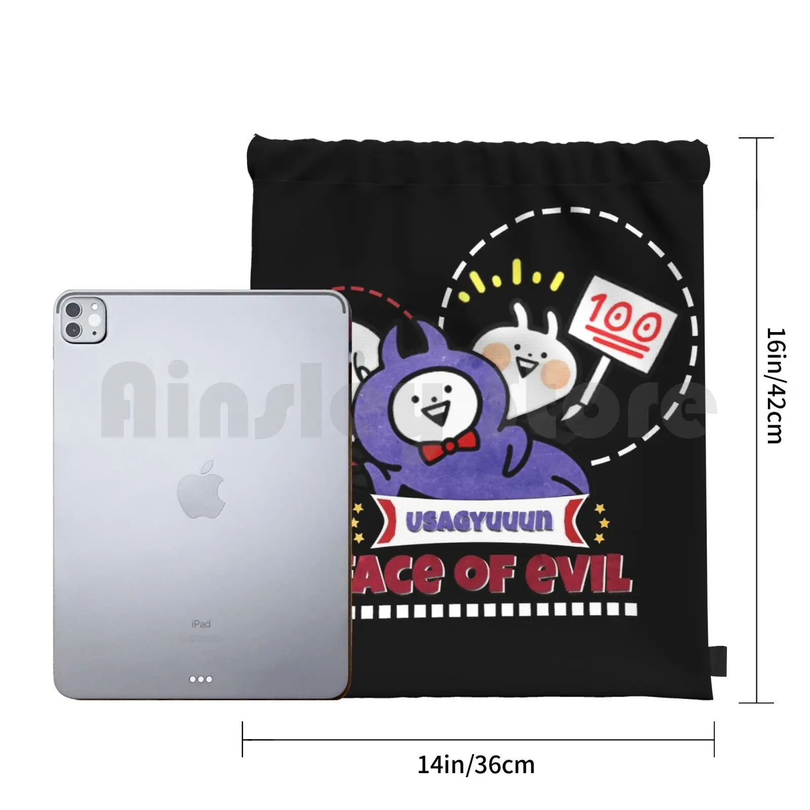 Рюкзак Usagyuuun-Face Of Evil, сумка на шнурке, спортивная сумка для верховой езды, скалолазания, мультяшная сумка-мессенджер, аниме с рукавами, японская забавная