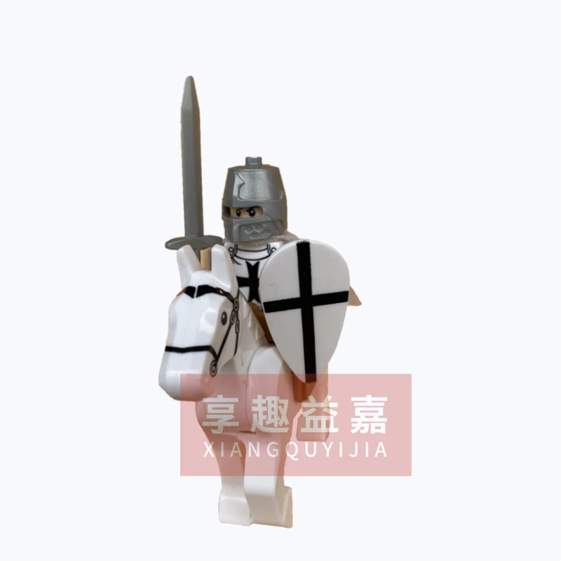 Middle Ages Rome Golden Knight Hawk Castle king knights compatible Blue lion Building Block Dragon knight Toys For Children