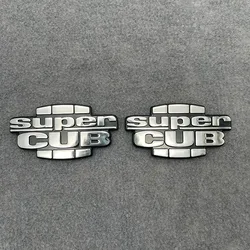 Motorcycle 8x4cm SUPER CUB Emblem ABS Badge Chrome Sticker Decal For Honda Super CUB C50 C70 C90 C100 C110 C125