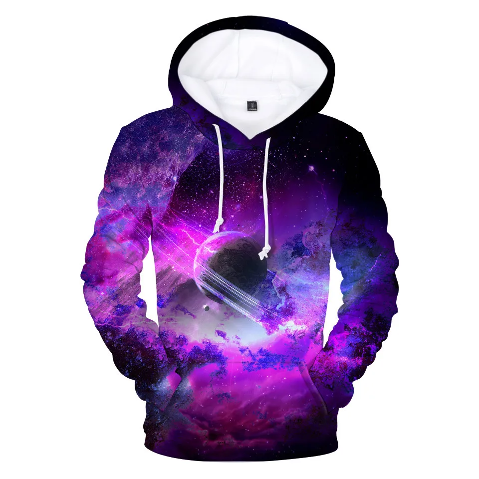 Yellow And Red Flame print Sweatshirt Men Women Harajuku Boys Hoodies Galaxy Sky Cosplay Jacket men Clothes