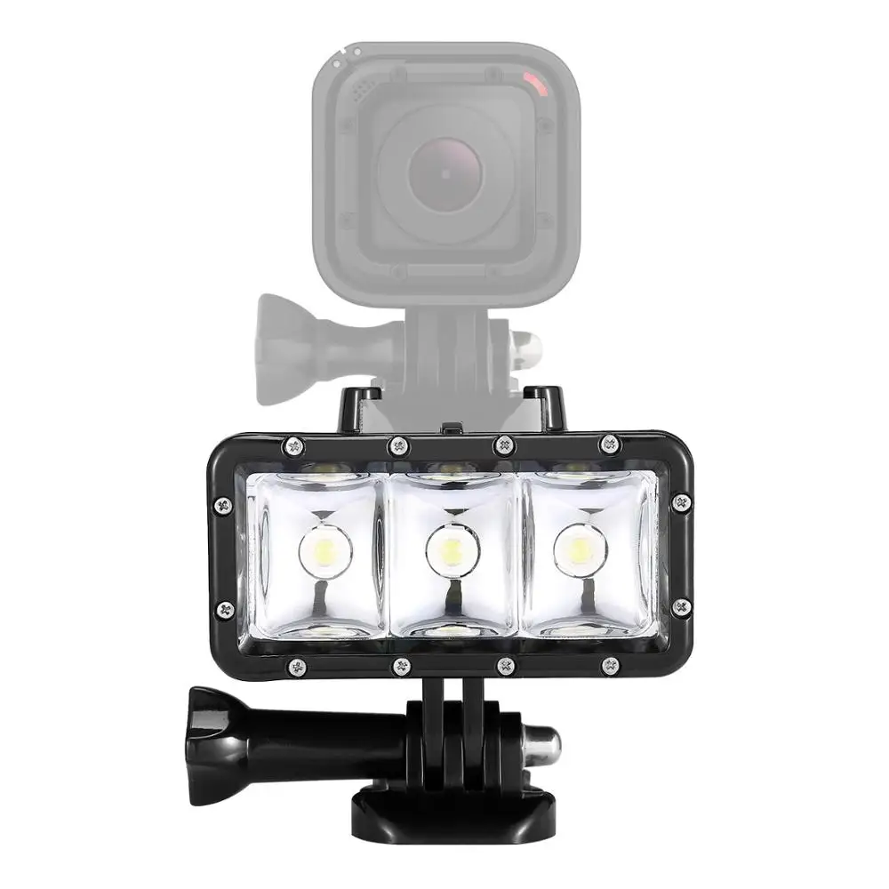 30m Waterproof Underwater LED High Power Flash Light For Gopro Hero 4 3+ 3 2 1,Action Camera Fill Lamp Diving Video Lights Mount