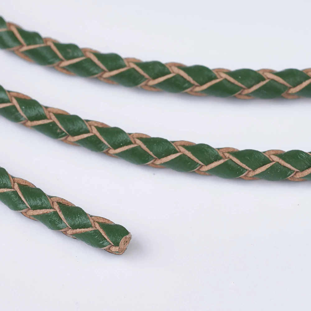 about 10yards/roll Braided Leather Round Cords 3mm for jewelry making DIY Bracelet Necklace Jewellery Accessories Supplies