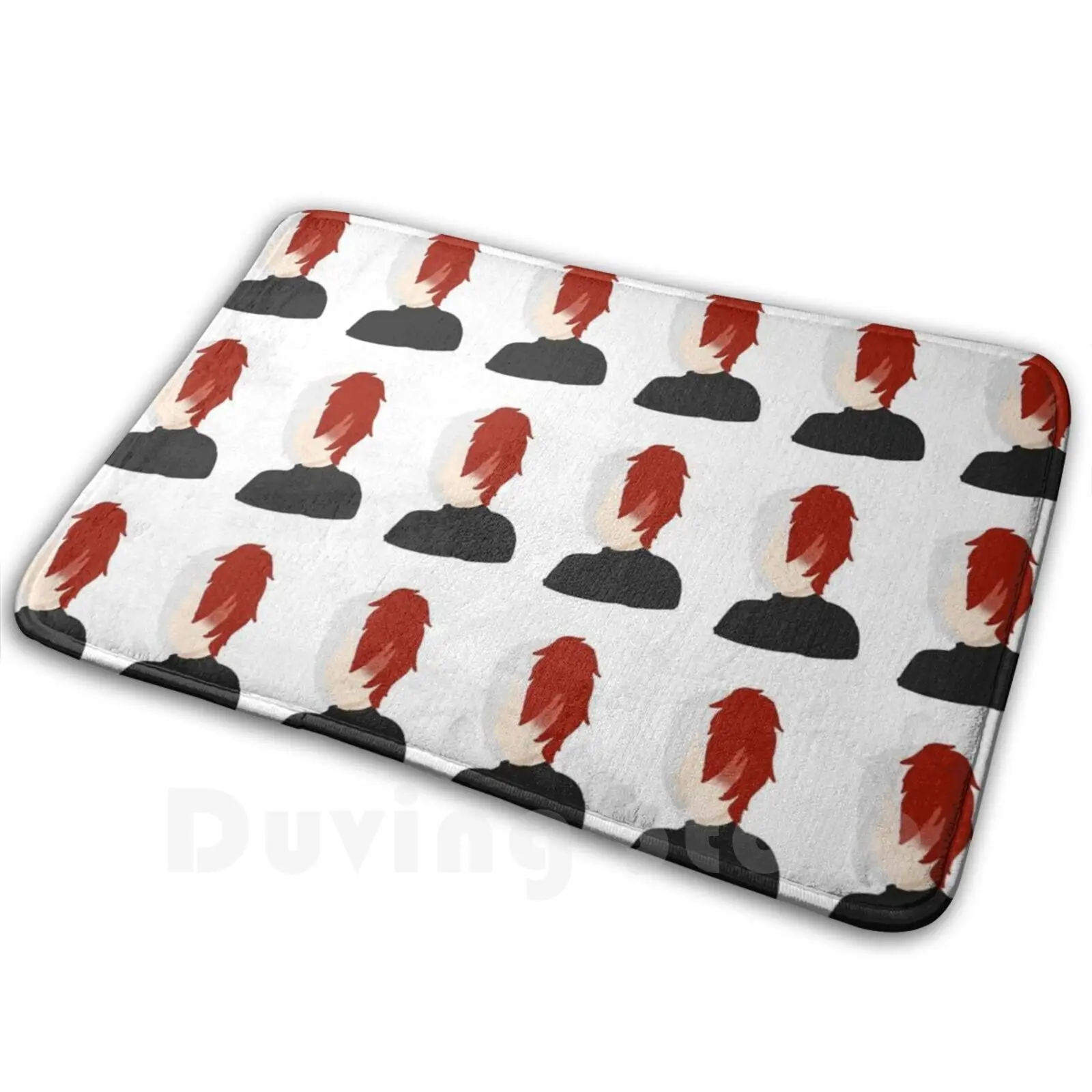 Todoroki Icon Mat Rug Carpet Anti-Slip Floor Mats Bedroom Shoto Todoroki Bnha Anime Todoroki Cosplay