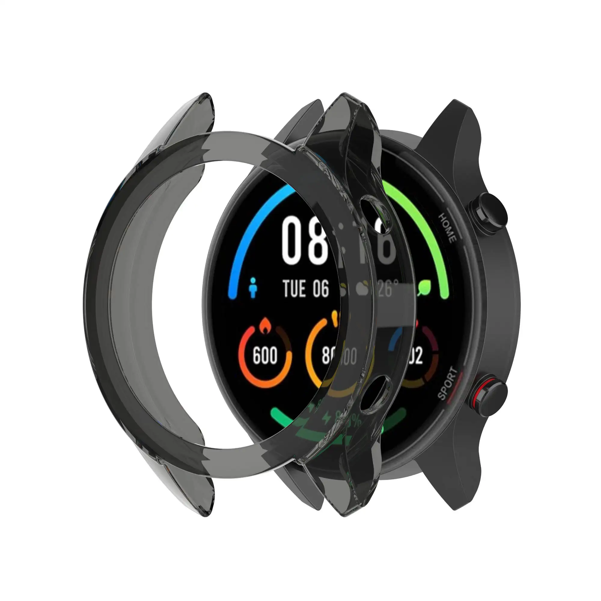 Behau Beschermhoes Cover Voor Xiaomi Mi Horloge Kleur Sport Smart Horloge Vervanging Tpu Bescherming Gevallen Polsbandje Accessoires