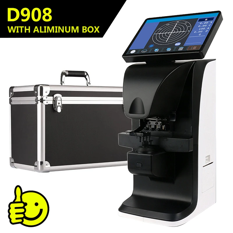 8 Inch Touch Screen Digital Lensmeter Auto Lensometer Focimeter Lensometro D908A With Aluminum Carry Case