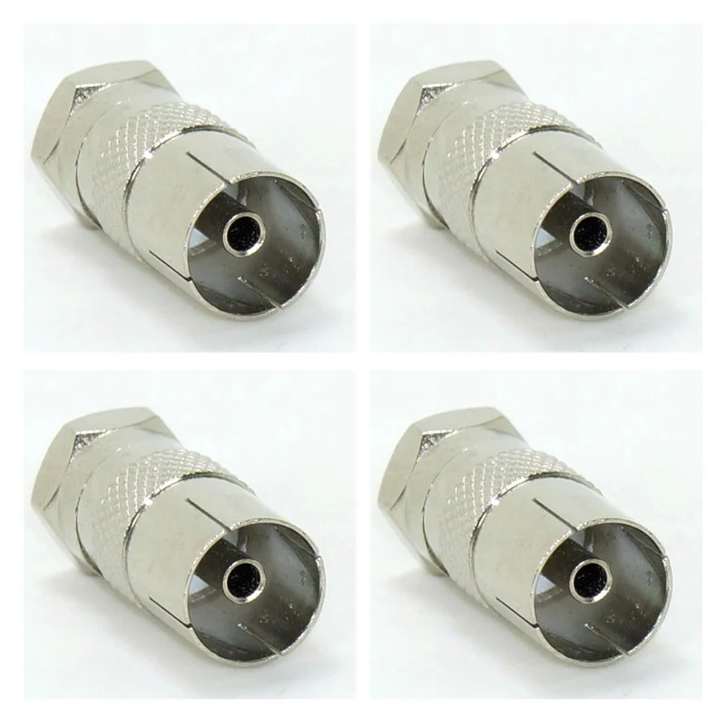 NEW Wholesale BNC Connectors 100pcs/lot F Male Plug to PAL Female Jack Straight TV RF coaxial adapter F-type Adapter