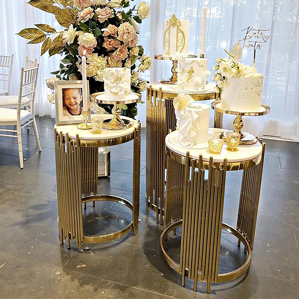 3Pcs/Set Discount Wedding Cake Table Road Lead Ornaments  Display  Pillar Stage Background Decoration