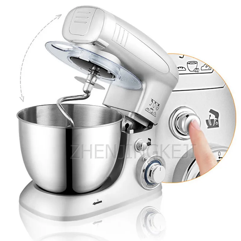 가정용 셰프 머신 데스크탑 스테인레스 스틸, 다기능 믹싱 하모니 표면, 작은 음식 거품기 반죽 기계, 1000W, 220V