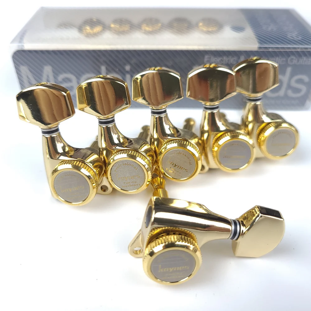 1 Set Guitar Locking Tuners Electric Guitar Machine Heads Tuners Lock String Tuning Pegs Gold Made in Korea