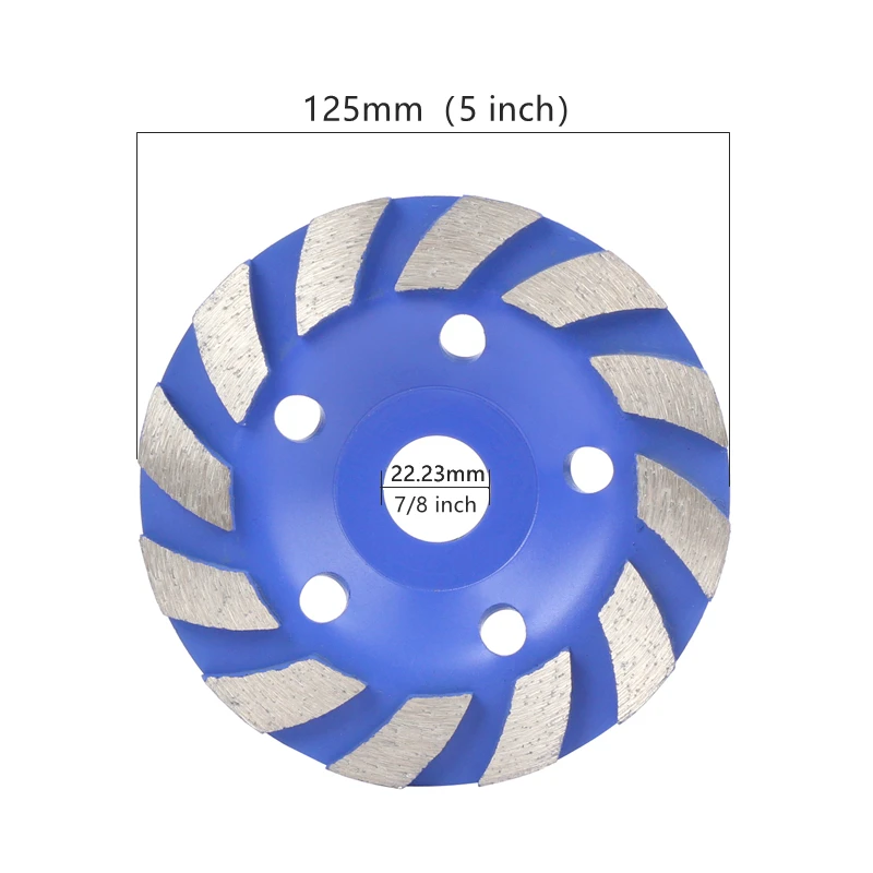 Versery 125mm 1PC Diamond Grinding Carving Bowl Wheel Disc Shape Grinding Cup For Concrete Granite Stone Ceramic Polishing