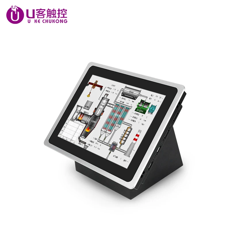 VESA/Desktop 15 inch 1024*768 Capacitive touch screen lcd display industrial monitor with VGA/RJ45/DVI