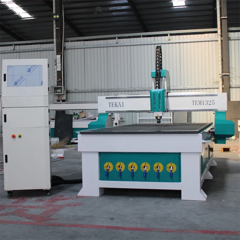 Tekai TEM1325 wood cnc drill routers with vacuum table and dust collect