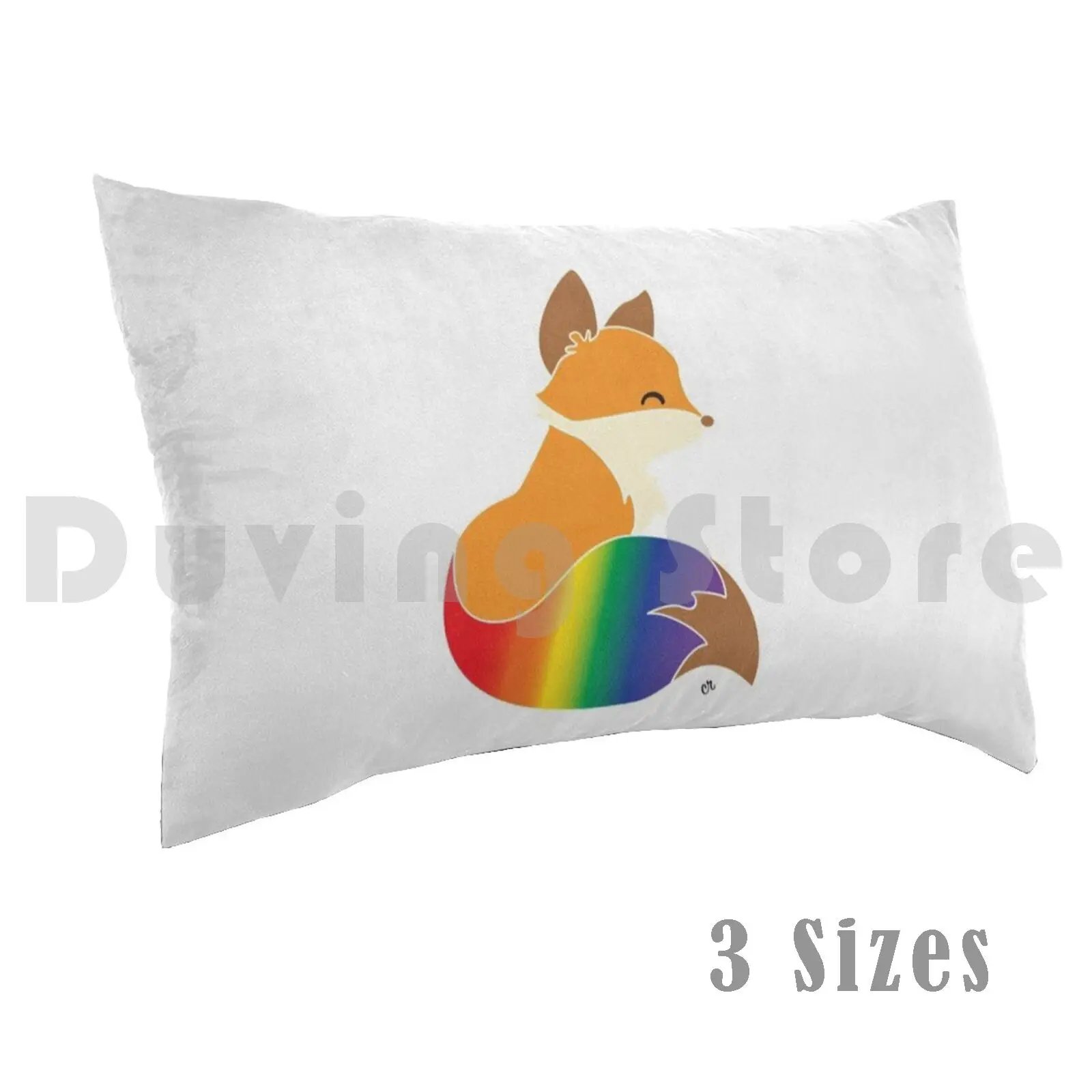 Rainbow FoxPillow case Renard Fox Couleurs Multicolors Arc En Ciel Pride Rainbow