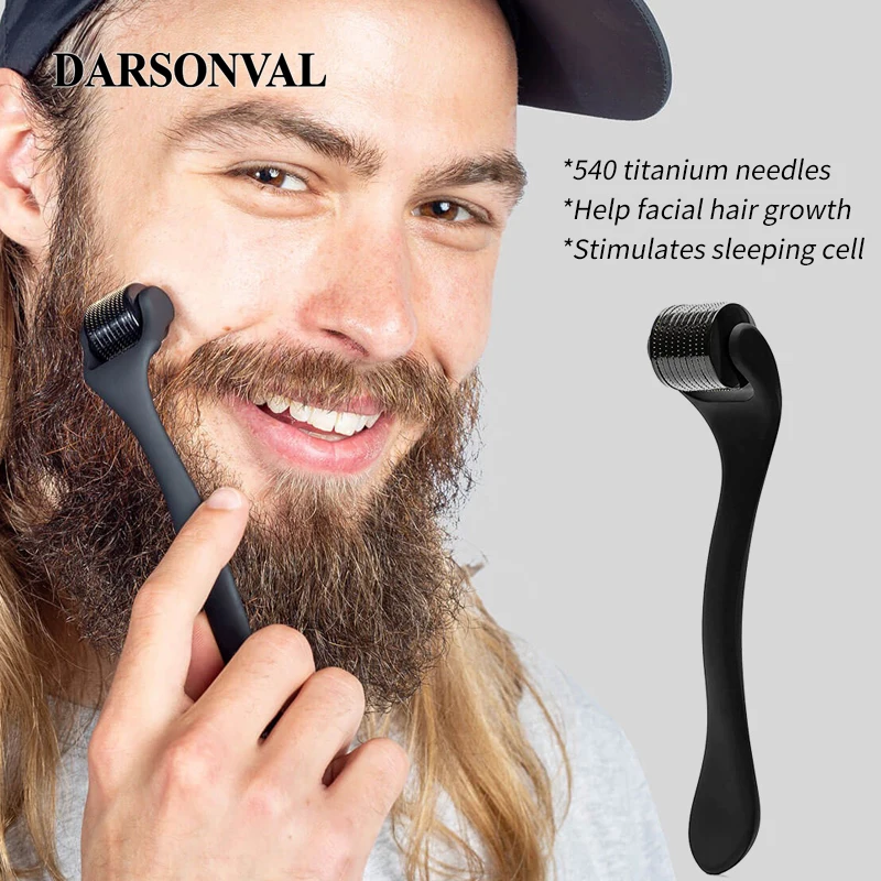 Barba derma sistema de rolo crescimento do cabelo crescimento da barba microneedle rolo facial cuidados com a pele mesoscooter derma rolos mais um