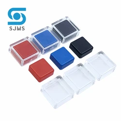 50Pcs A66 8x8x4.4mm  Color Square Tactile Switch Button Caps with Transparent Cover Button Cap Hat For 6*6*7.3mm Square Head