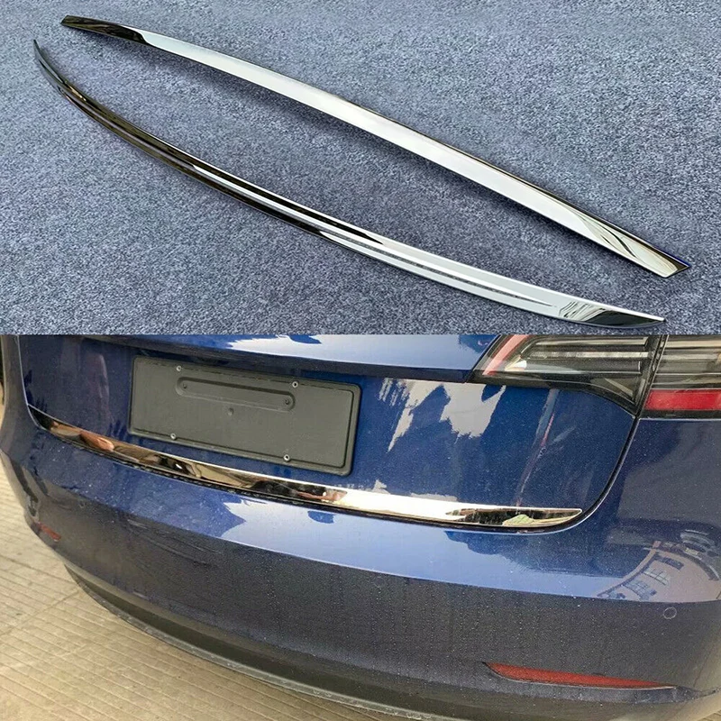 

For Tesla Model 3 2017 2018 2019 Rear Trunk Door Strip Molding Cover Trim Stainless Steel Rear Trunk Tail Gate Cover Trim