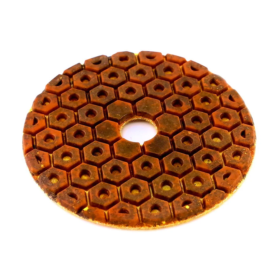 RIJILEI 4PCS Super 4 Inch Diamond Polishing Pads Copper Bond Wet Polishing Pad For Granite Marble Concrete Floor Grinding Discs