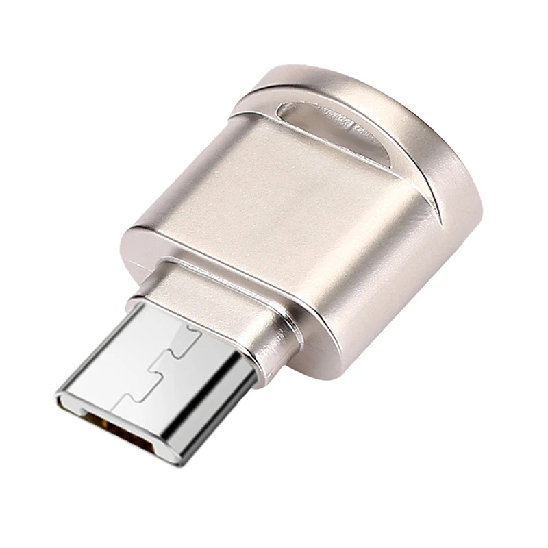 Mini adattatore per lettore di schede di memoria per telefono otg Micro usb 2.0 di alta qualità cardreader in alluminio per laptop micro SD/TF microsd