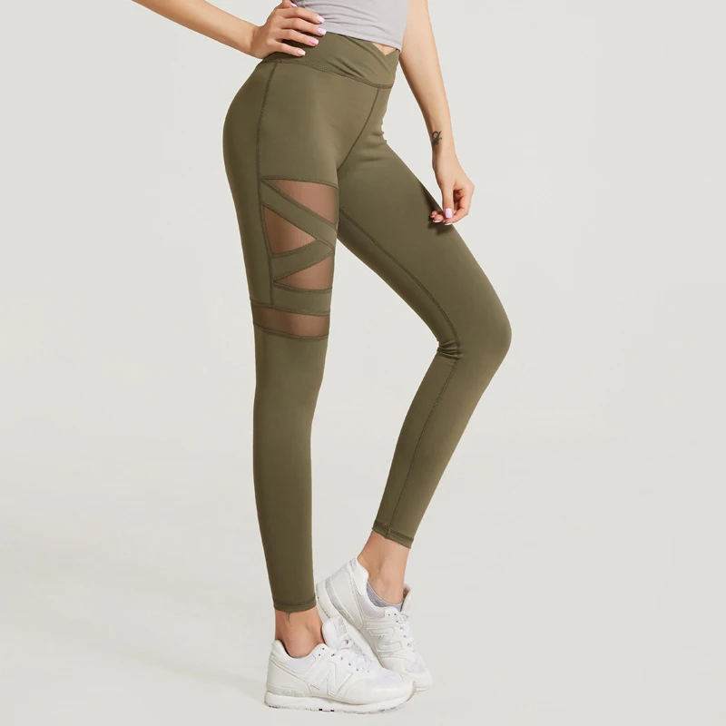 Legging sportowe spodnie do jogi bezszwowe rajstopy na siłownię odzież Fitness spodnie do biegania Jogging kobiety Solid Color Sport Sexy legginsy