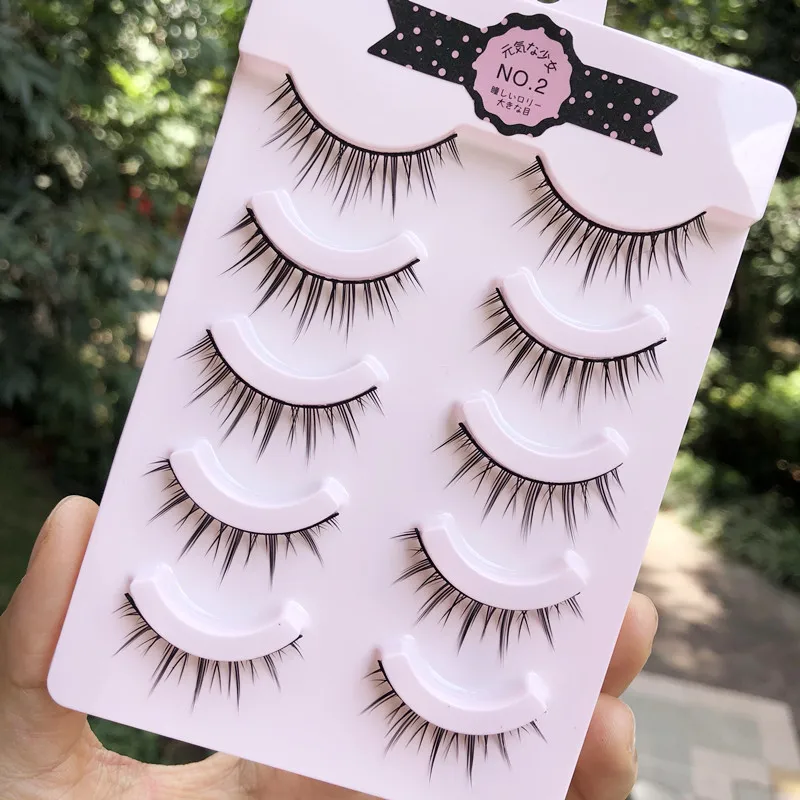 5 Pairs Fairy False Eyelashes Cos Makeup False Eyelashes Little Devil Big Eyes Barbie Naturally Thick Japanese Lolita Eyelashes