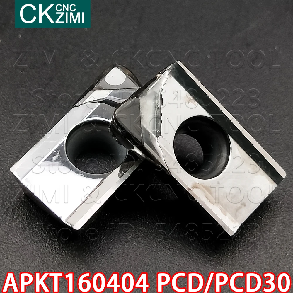 Nait160404 PCD 160404 PCD30 شفرة تحول الماس أداة تحول مخرطة المعادن إدراج nait 160404 للنحاس والألمنيوم