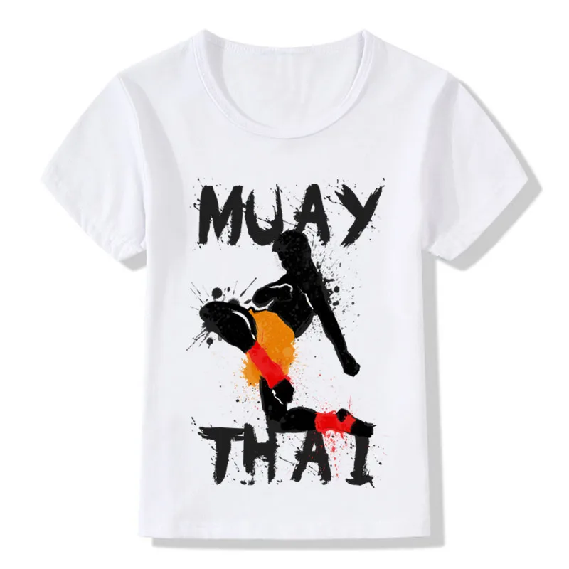 Ultimate Fighting Muay Thai Hardcore Fight Design Children's T-Shirts Kids Casual Clothes Boys Girls Fashion Tops Tees